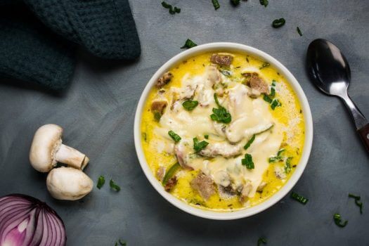 Keto Philly cheesesteak soup featured